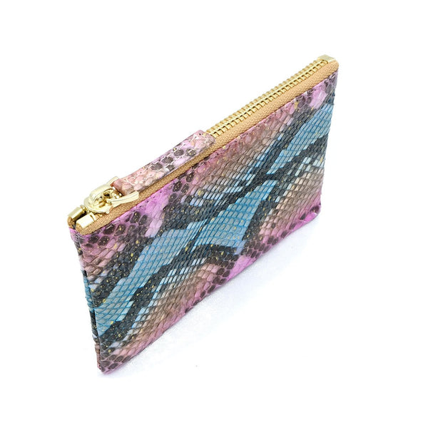 Snakeskin & Python Multicolor Coin Purse or Zip Pouch | Urban Story