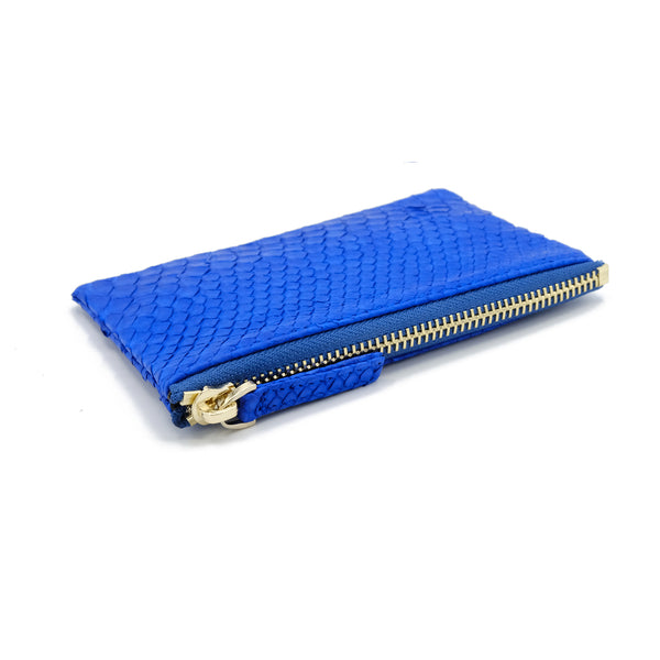 Snakeskin & Python Blue Coin Purse or Zip Pouch | Urban Story